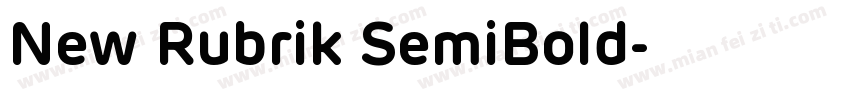 New Rubrik SemiBold字体转换